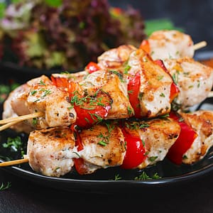Brochettes de poulet sauce californienne