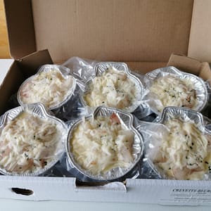 Gratin de crevettes à l'ail